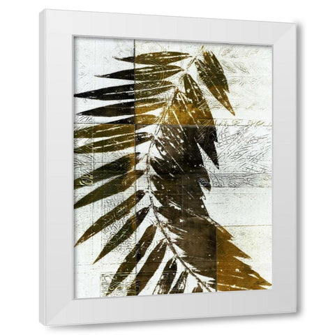 Palm Sienna I White Modern Wood Framed Art Print by Butler, John