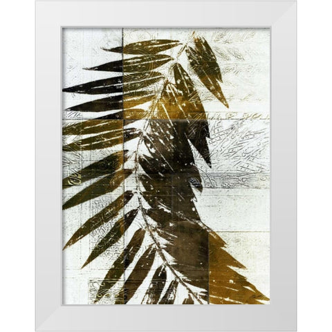Palm Sienna I White Modern Wood Framed Art Print by Butler, John