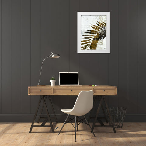 Palm Sienna II White Modern Wood Framed Art Print by Butler, John