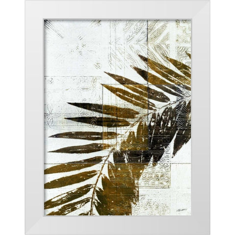 Palm Sienna II White Modern Wood Framed Art Print by Butler, John