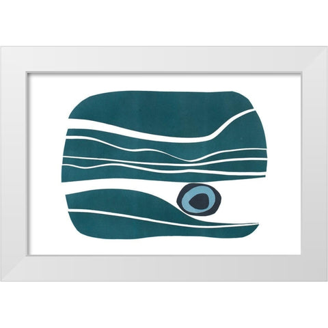River Stones II White Modern Wood Framed Art Print by Delamater, Rob