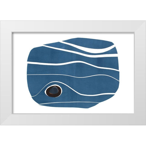 River Stones IV White Modern Wood Framed Art Print by Delamater, Rob