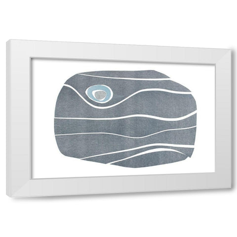 River Stones X White Modern Wood Framed Art Print by Delamater, Rob
