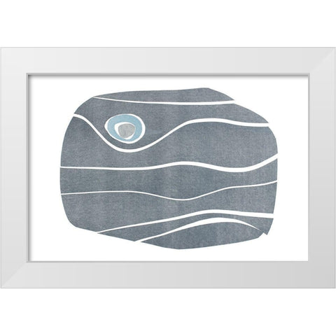 River Stones X White Modern Wood Framed Art Print by Delamater, Rob