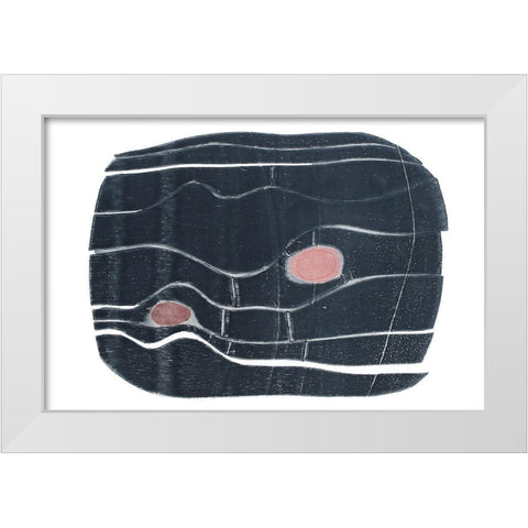 River Stones XIII White Modern Wood Framed Art Print by Delamater, Rob