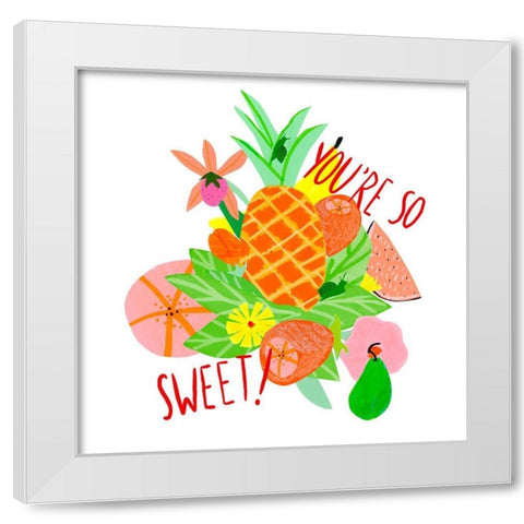 Fruitful Garden II White Modern Wood Framed Art Print by Blanckslate
