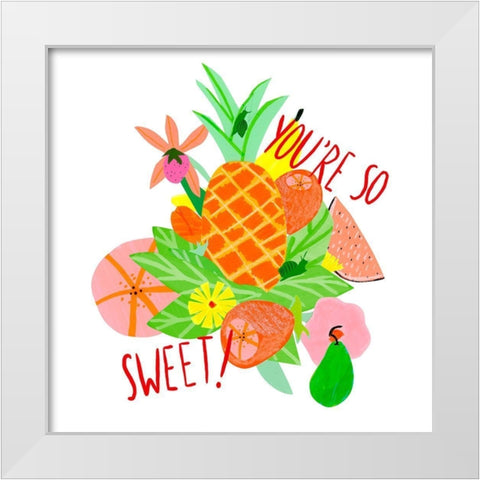 Fruitful Garden II White Modern Wood Framed Art Print by Blanckslate