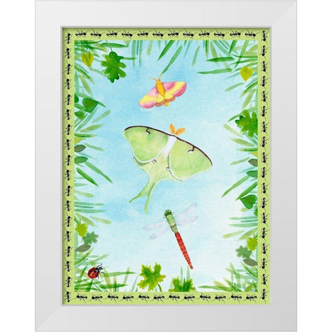 Bug Collector I White Modern Wood Framed Art Print by Ludwig, Alicia