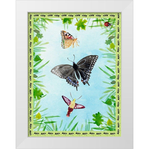Bug Collector II White Modern Wood Framed Art Print by Ludwig, Alicia