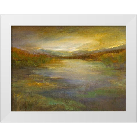 Foothills White Modern Wood Framed Art Print by Finch, Sheila