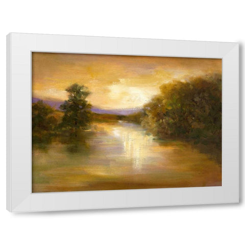 Sunset Glow White Modern Wood Framed Art Print by Finch, Sheila