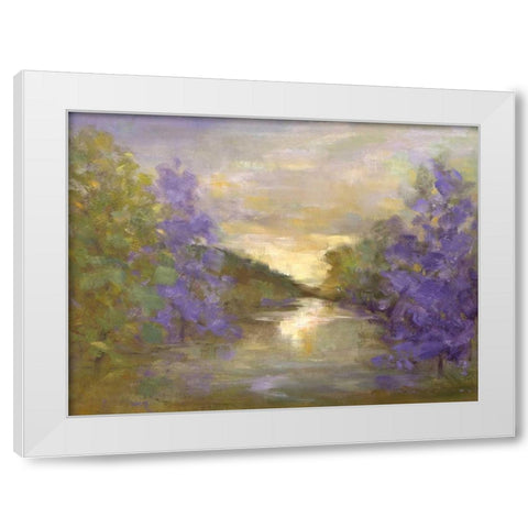 Tranquil Waters White Modern Wood Framed Art Print by Finch, Sheila