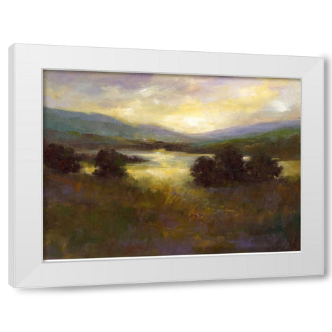 Beyond the Valley White Modern Wood Framed Art Print by Finch, Sheila