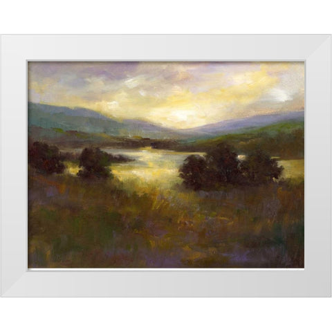 Beyond the Valley White Modern Wood Framed Art Print by Finch, Sheila