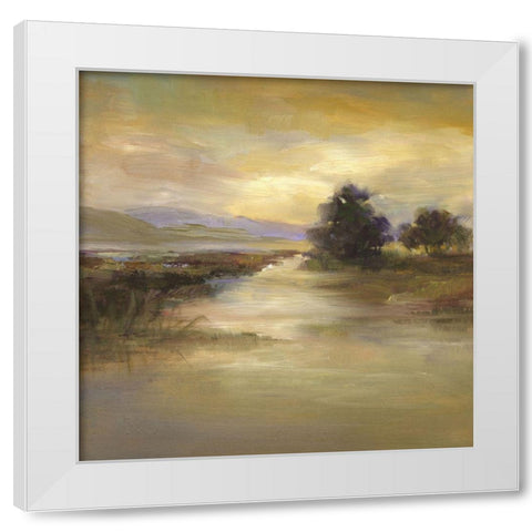 Waters Edge I White Modern Wood Framed Art Print by Finch, Shiela