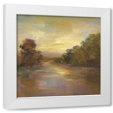 Waters Edge II White Modern Wood Framed Art Print by Finch, Sheila
