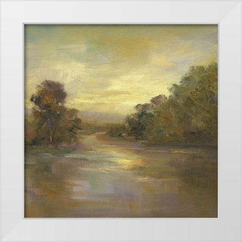 Waters Edge II White Modern Wood Framed Art Print by Finch, Shiela