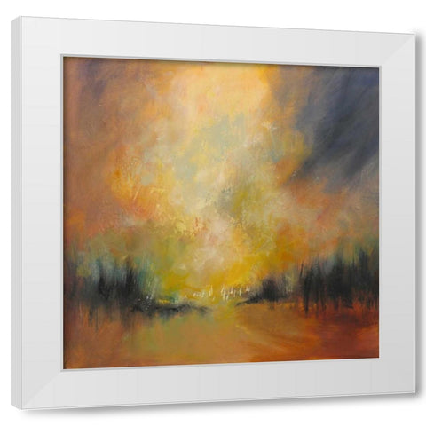 Evening Sails White Modern Wood Framed Art Print by Doyle, Anne Farrall