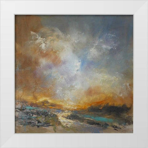 Liquid Gold White Modern Wood Framed Art Print by Doyle, Anne Farrall