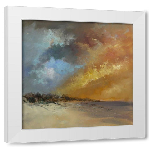 Sun Blaze White Modern Wood Framed Art Print by Doyle, Anne Farrall
