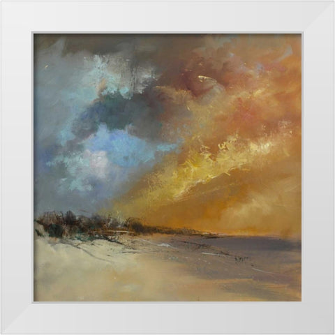 Sun Blaze White Modern Wood Framed Art Print by Doyle, Anne Farrall