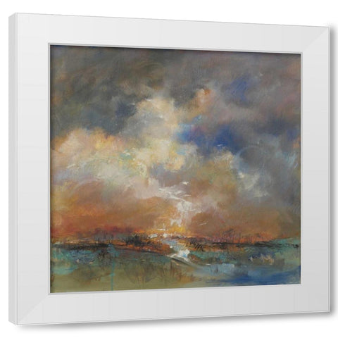 Sylvan Stream White Modern Wood Framed Art Print by Doyle, Anne Farrall