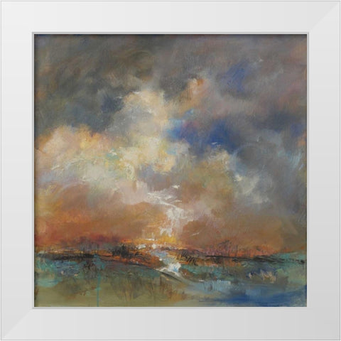 Sylvan Stream White Modern Wood Framed Art Print by Doyle, Anne Farrall