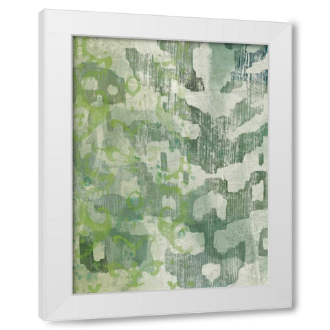 Celadon Ikat I White Modern Wood Framed Art Print by Zarris, Chariklia