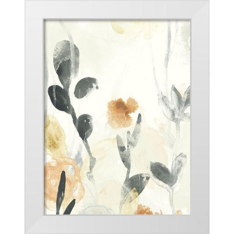 Garden Flow I White Modern Wood Framed Art Print by Vess, June Erica