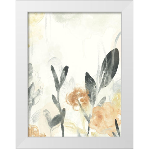 Garden Flow II White Modern Wood Framed Art Print by Vess, June Erica