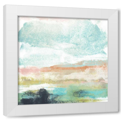 Mesa Vista I White Modern Wood Framed Art Print by Vess, June Erica