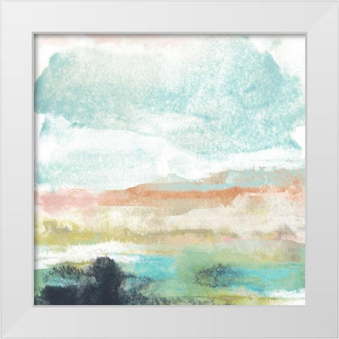 Mesa Vista I White Modern Wood Framed Art Print by Vess, June Erica