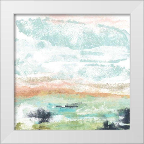 Mesa Vista II White Modern Wood Framed Art Print by Vess, June Erica