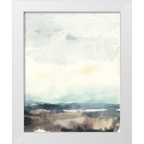 Tidal Horizon I White Modern Wood Framed Art Print by Vess, June Erica