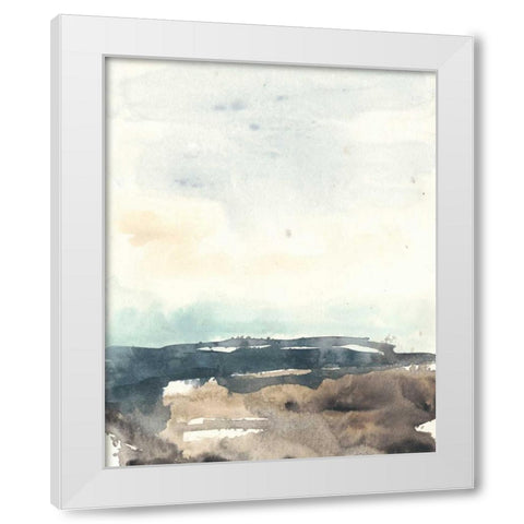 Tidal Horizon II White Modern Wood Framed Art Print by Vess, June Erica