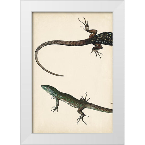 Lizard Diptych I White Modern Wood Framed Art Print by Vision Studio