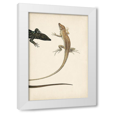 Lizard Diptych II White Modern Wood Framed Art Print by Vision Studio