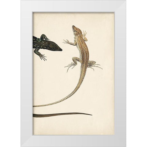 Lizard Diptych II White Modern Wood Framed Art Print by Vision Studio