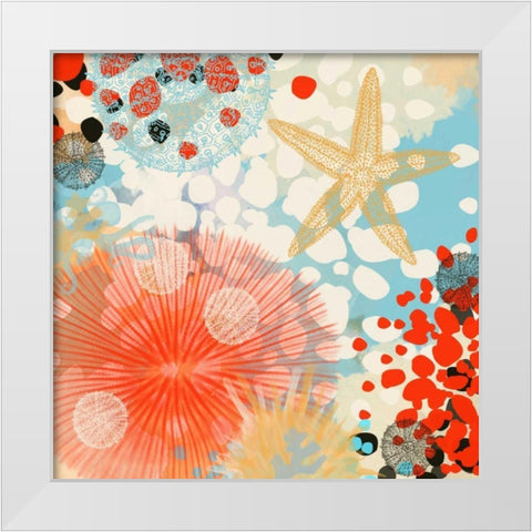 Exotic Sea Life II White Modern Wood Framed Art Print by Orlov, Irena
