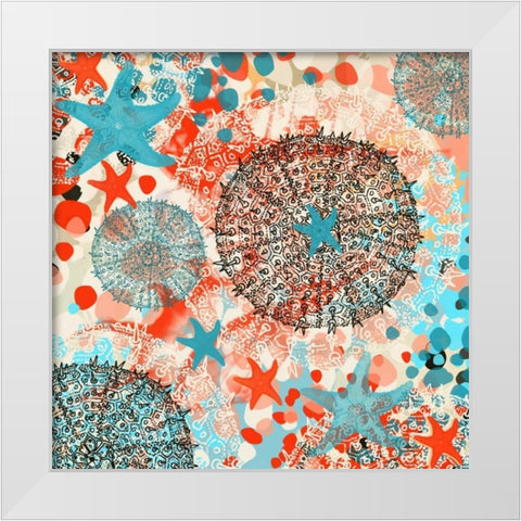 Exotic Sea Life IV White Modern Wood Framed Art Print by Orlov, Irena