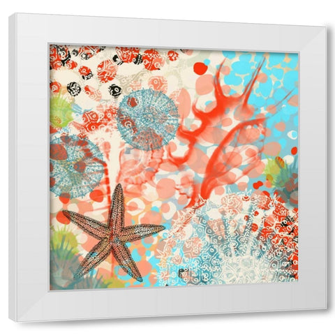 Exotic Sea Life V White Modern Wood Framed Art Print by Orlov, Irena