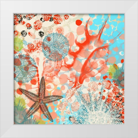 Exotic Sea Life V White Modern Wood Framed Art Print by Orlov, Irena