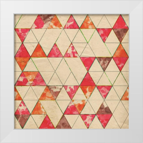 Geometric Color Shape IV White Modern Wood Framed Art Print by Orlov, Irena