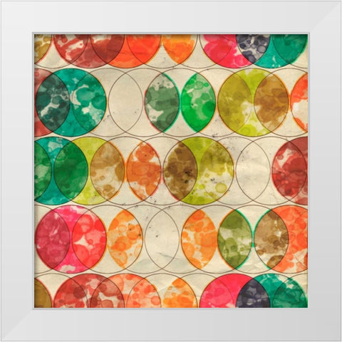 Geometric Color Shape IX White Modern Wood Framed Art Print by Orlov, Irena