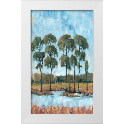 Trees in the Marsh I White Modern Wood Framed Art Print by OToole, Tim