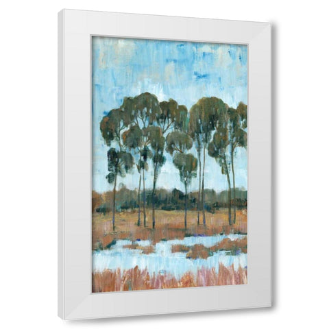 Trees in the Marsh II White Modern Wood Framed Art Print by OToole, Tim