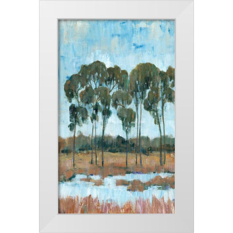 Trees in the Marsh II White Modern Wood Framed Art Print by OToole, Tim