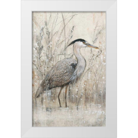 Hunt in Shallow Waters I White Modern Wood Framed Art Print by OToole, Tim