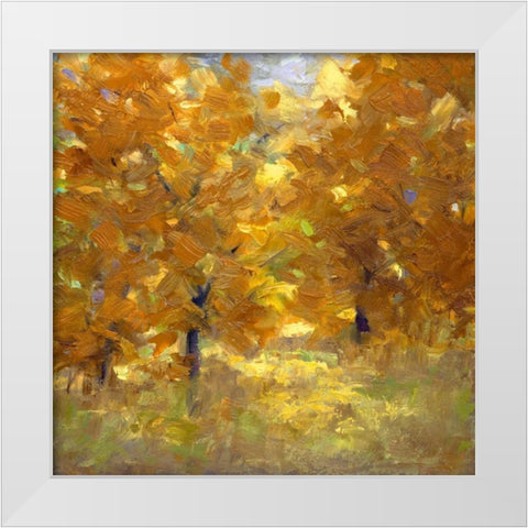 Cottonwoods White Modern Wood Framed Art Print by Finch, Sheila