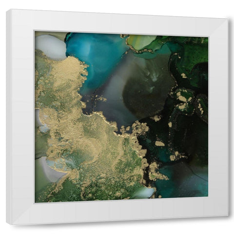 Emerald Topo II White Modern Wood Framed Art Print by Borges, Victoria